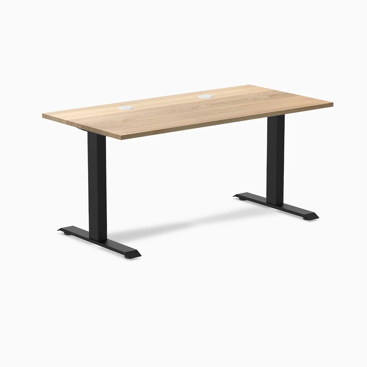Desky Desky Zero Hardwood Office Desk White Ash 48 x 30 in Matte Black — product photo
