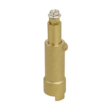 Brass stem extension for ball valve, cylindrical with threaded ends
