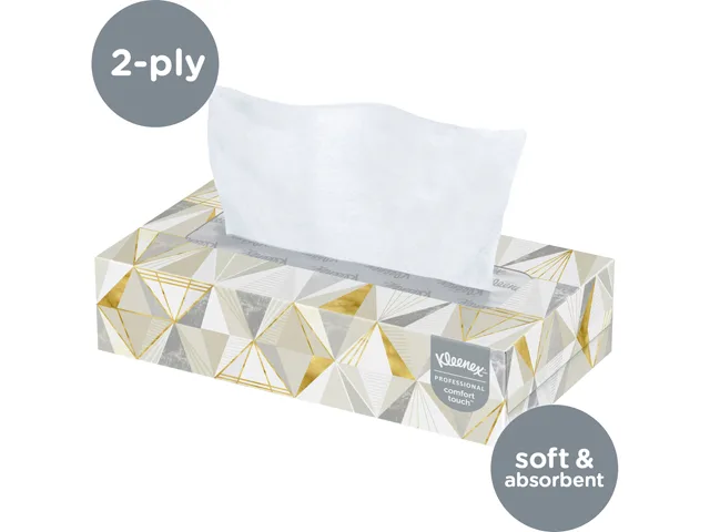 Kleenex Kleenex 03076 Facial Tissue 12 Boxes 125 Tissues 1500 Sheets 2-Ply 8.3x7.8in White FSC Certified Signal Sheet — product photo