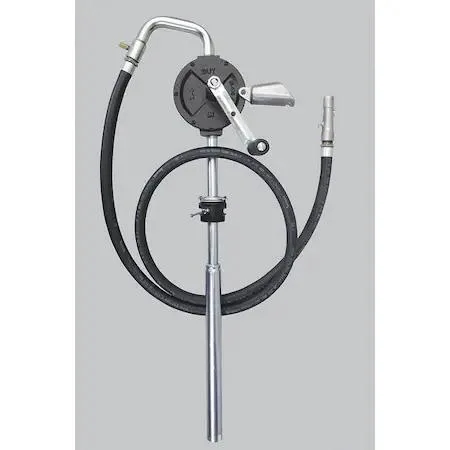 Dayton 4VCR4 rotary hand pump cast iron finish with 96 in discharge hose