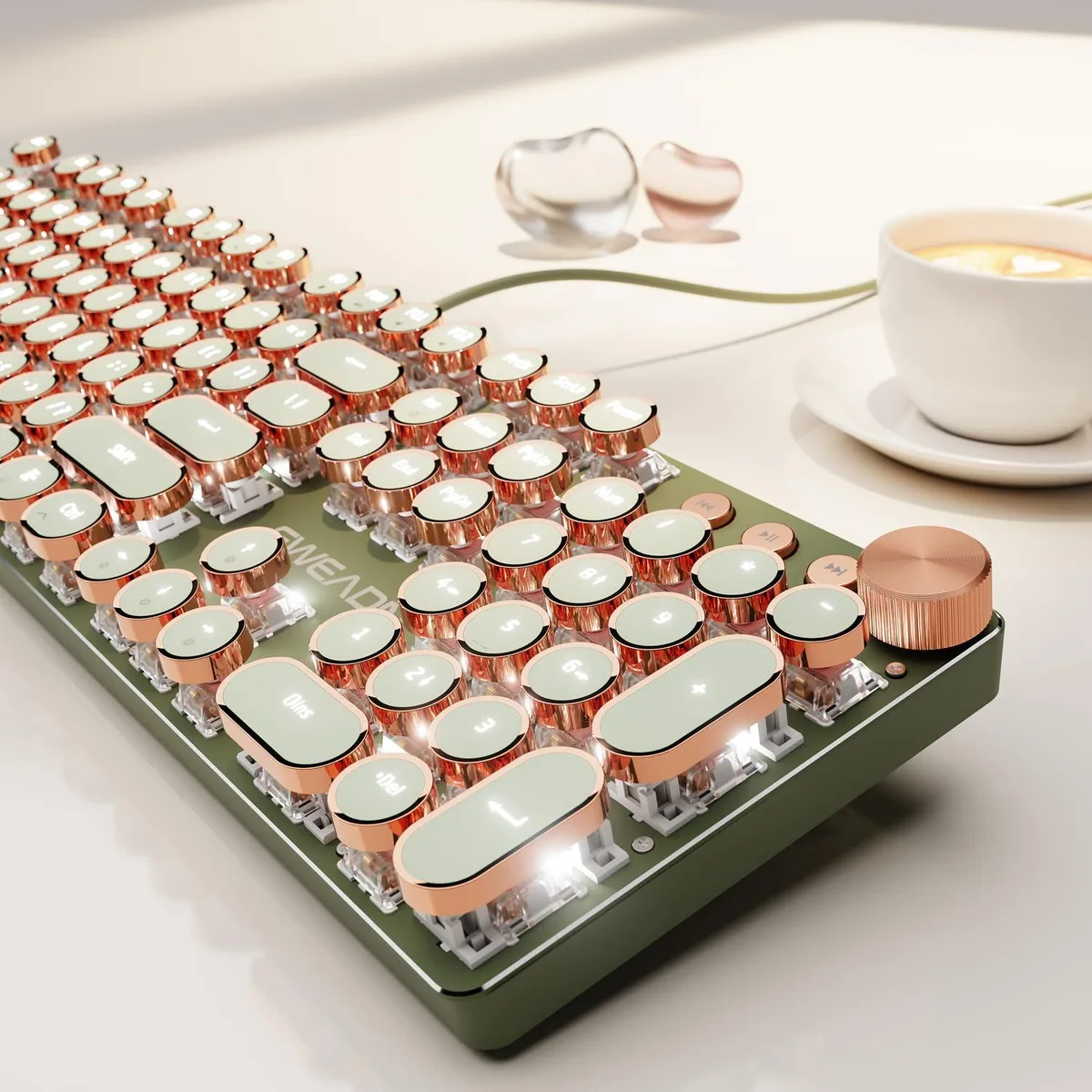 SEUNKWANG V20 104-Key Green Linear Mechanical Gaming Keyboard — product photo