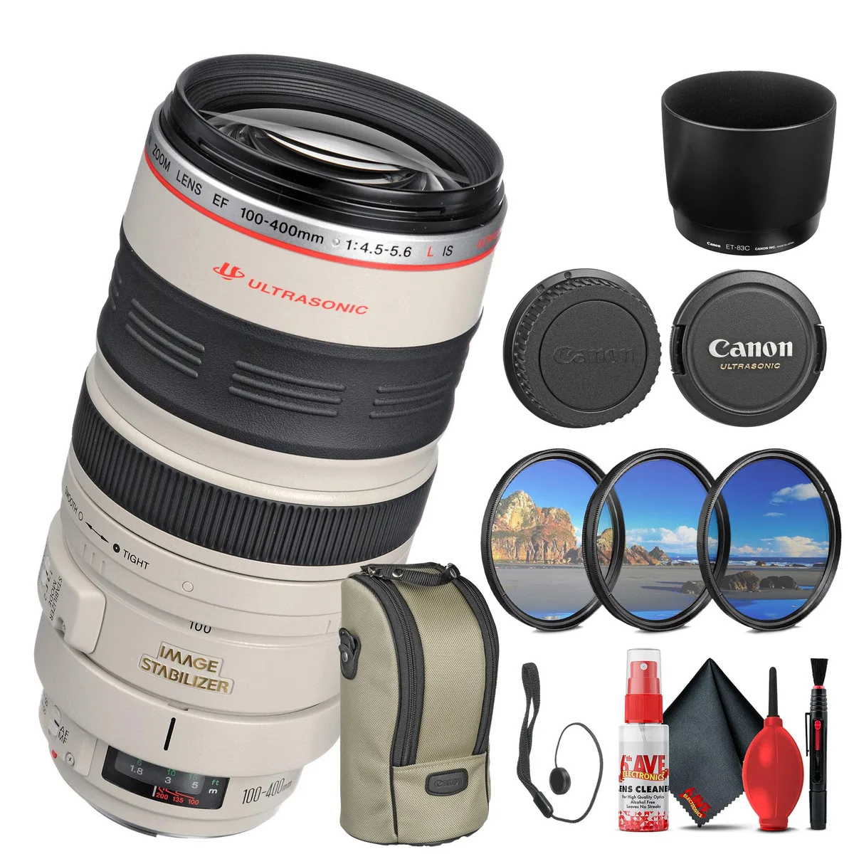 Canon Canon EF 100-400mm f/4.5-5.6L IS USM Lens + Filter Kit — product photo