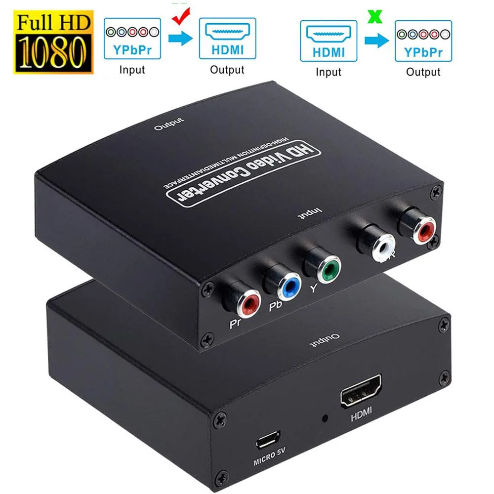 Jansicotek Jansicotek YPbPr RGB to HDMI Converter 1080P 2 Channel Audio — product photo