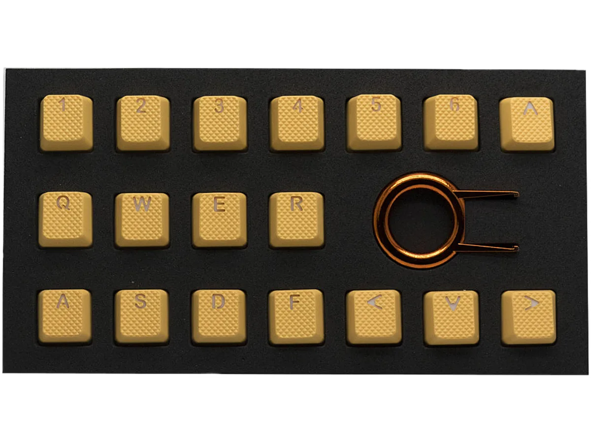 Tai-Hao Tai-Hao KDTHUS018C03OR102 Neon Orange Rubber Keycap Set 18-key keyboard accessory — product photo