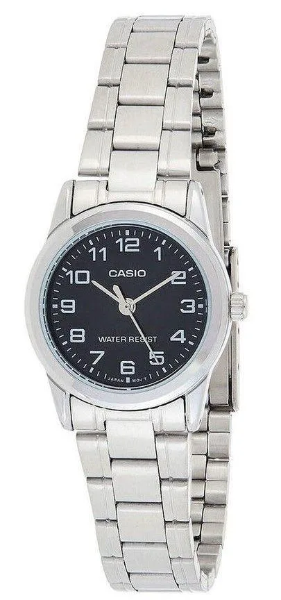 CASIO CASIO LTP-V001D-1B Women's Analog Watch Silver Black Dial 25.00mm 30m — product photo