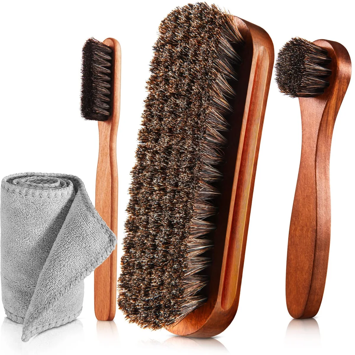  ZJoey Horsehair Shoe Brush Kit Style A 4 Pcs — product photo