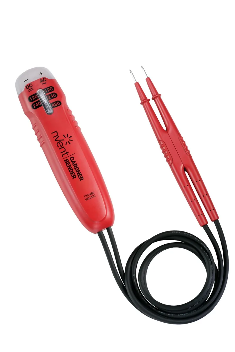 Gardner Bender GVT-392 solenoid voltage tester with neon bulb and 26-inch leads