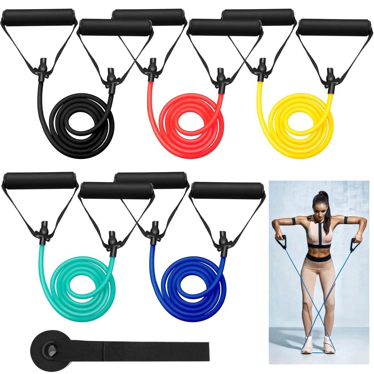  Leyndo Resistance Bands 5 Pcs 10-30 Lbs 47 in — product photo