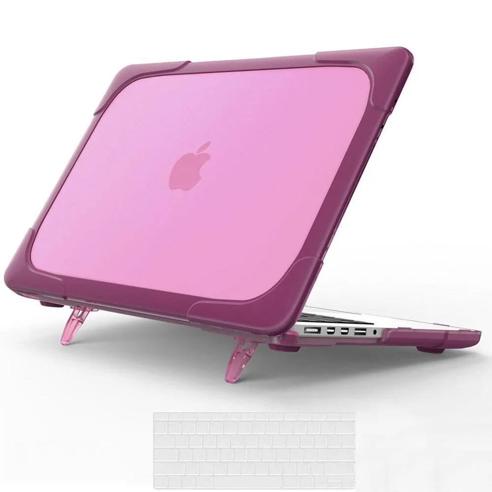 BONAEVER BONAEVER A1398 15 inch MacBook Pro hard case with kickstand and keyboard cover Purple — product photo