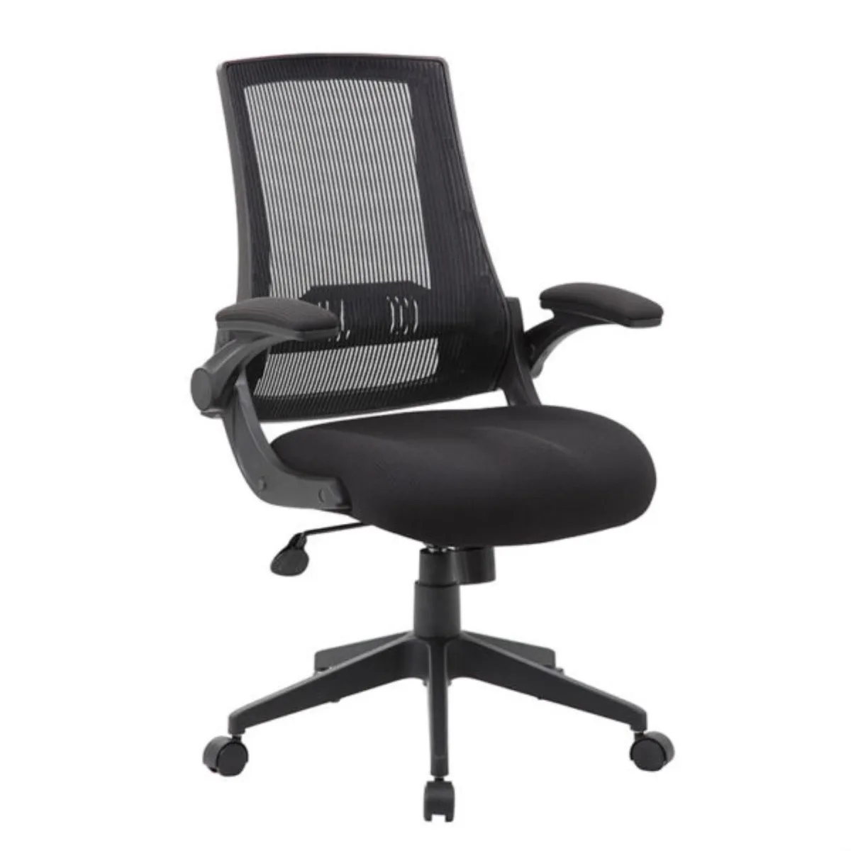 BOSS Office Products BOSS Office Products B6776-BK Mesh Back Flip Arm Task Chair — product photo