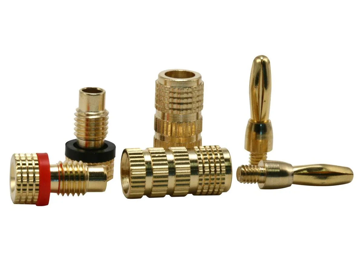 Monoprice Inc. Monoprice 102801 Gold Plated Banana Plugs Pair 12-18 AWG — product photo