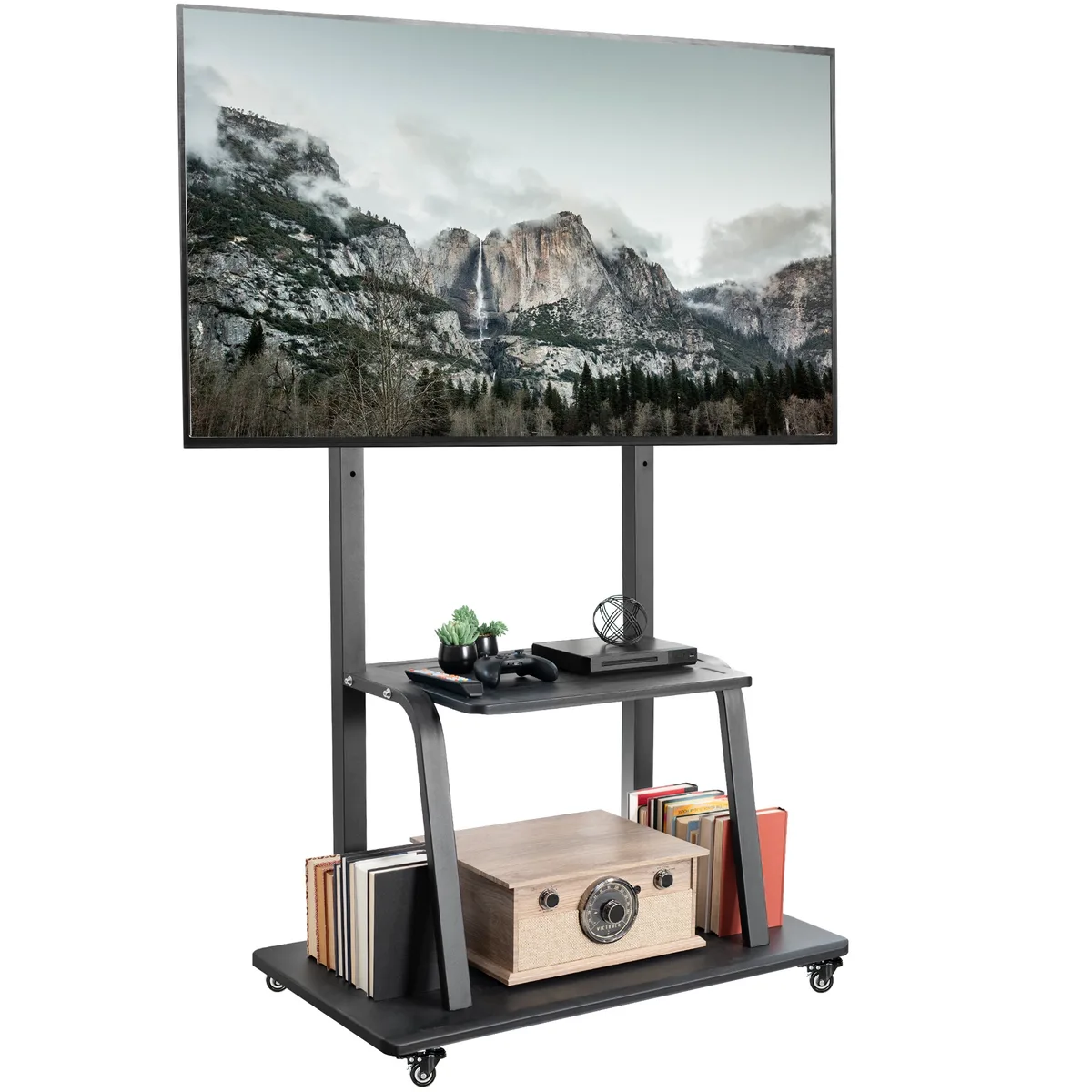 VIVO VIVO Heavy Duty Steel Mobile TV Cart 42-100" Black — product photo