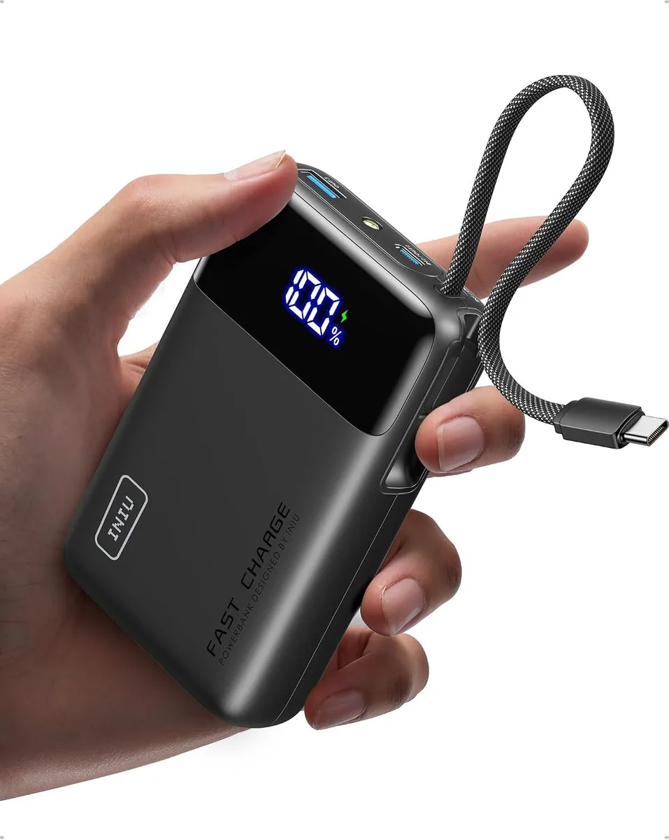 WOOJONG WOOJONG 45W 20000mAh Power Bank with Built-in USB-C Cable — product photo