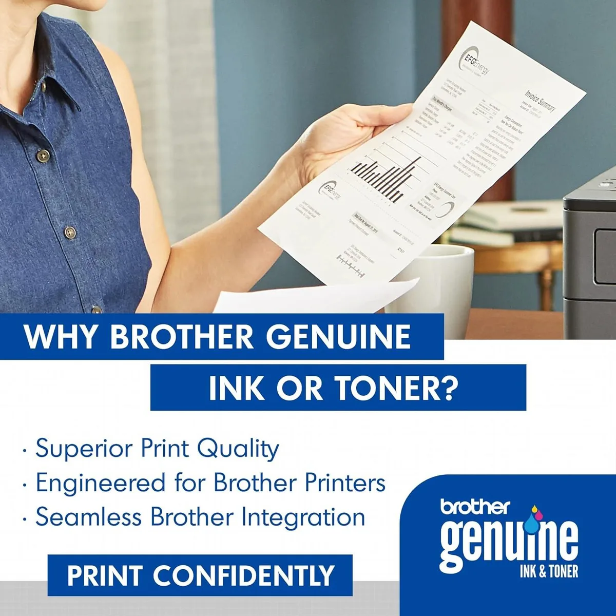 Two rectangular black toner cartridges in sealed packaging