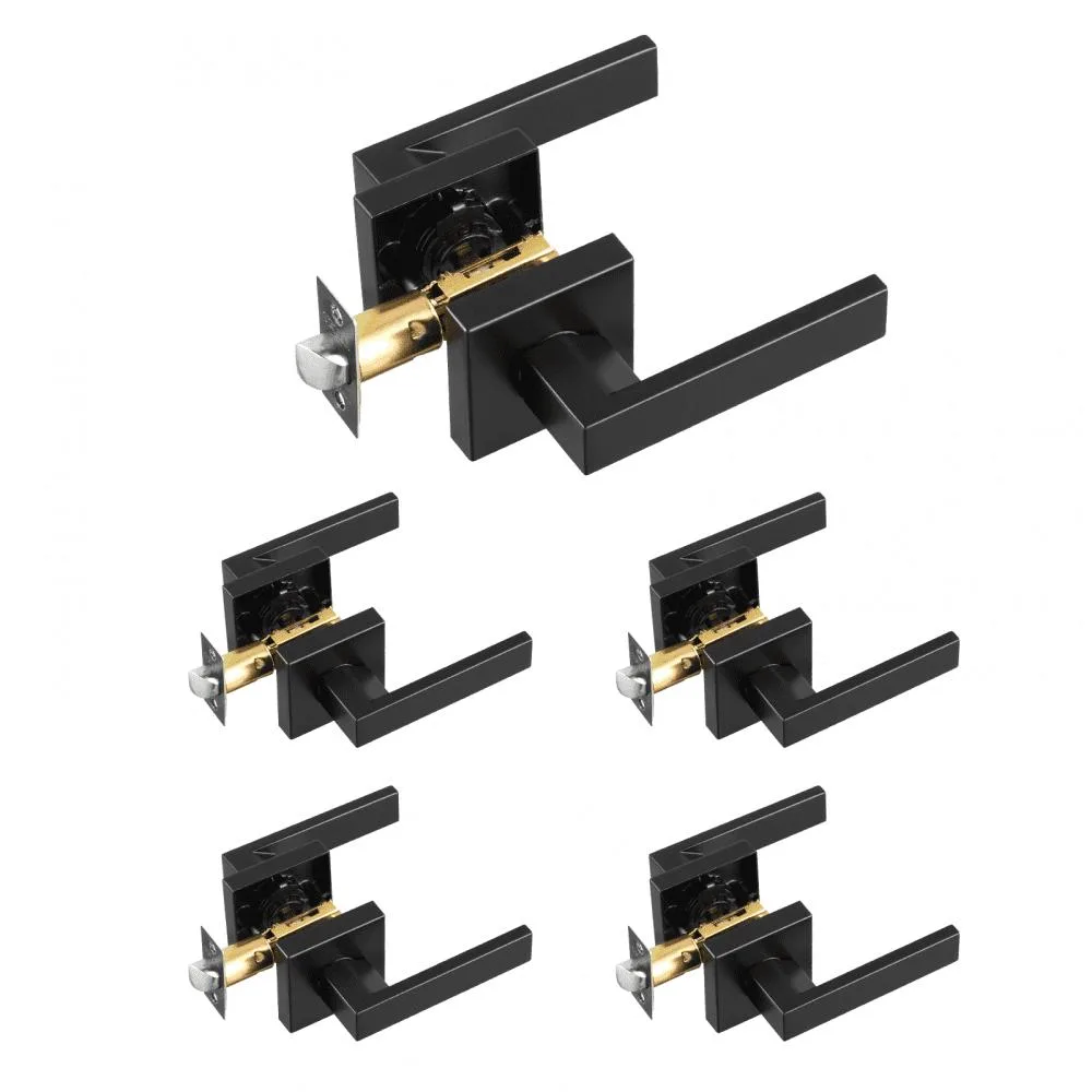 VEVOR VEVOR 5 Pack Passage Door Lever Matte Black Reversible 45° Rotation 7.68 Width — product photo