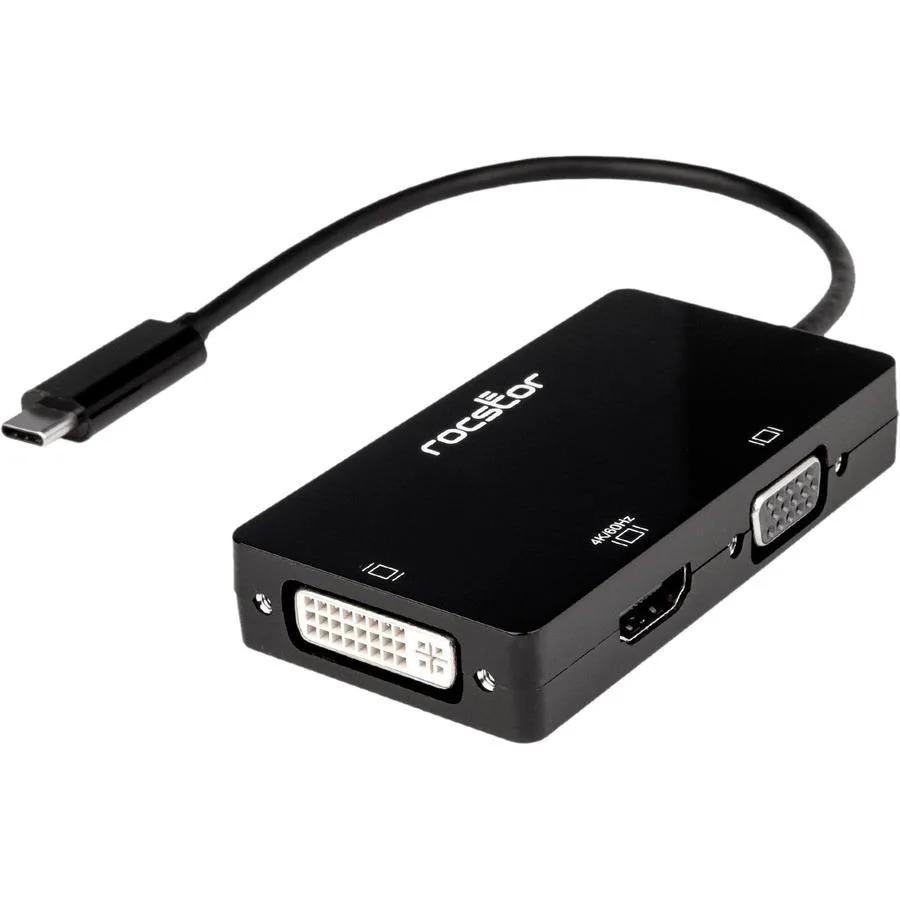 Compact USB-C multiport video adapter with three ports