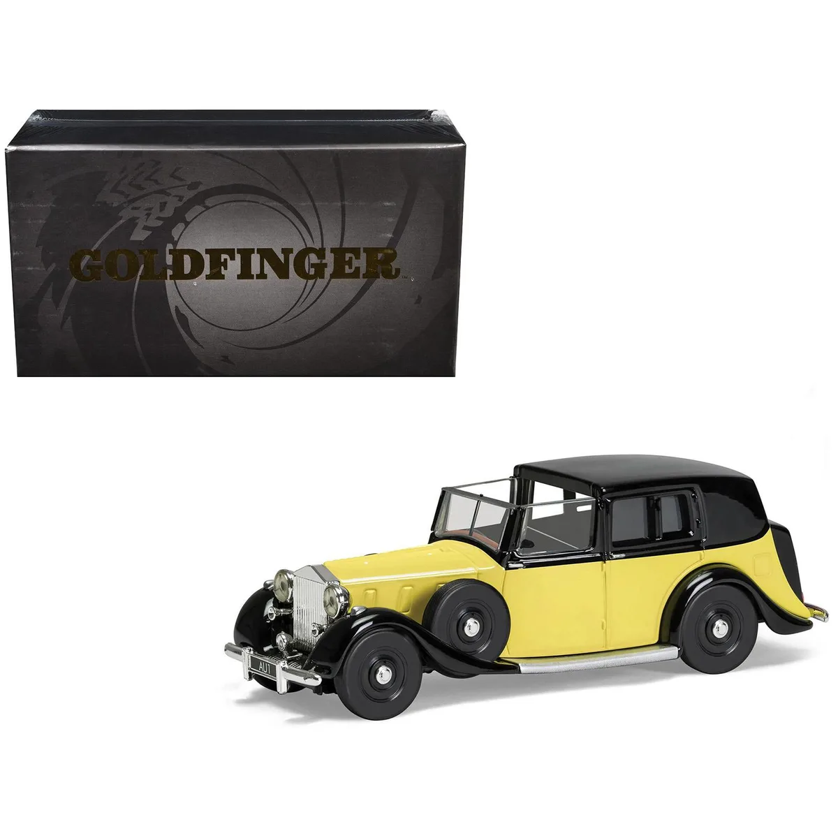Corgi Corgi Rolls Royce Phantom III Sedanca de Ville Yellow Black Top James Bond 007 Goldfinger 1964 Diecast Model — product photo