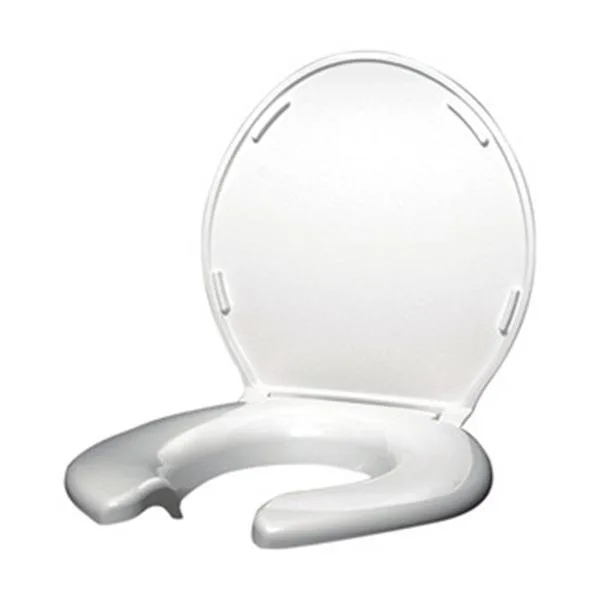 Big John Big John 3W Oversized Toilet Seat With Cover, ABS, Elongated or Round, White — product photo