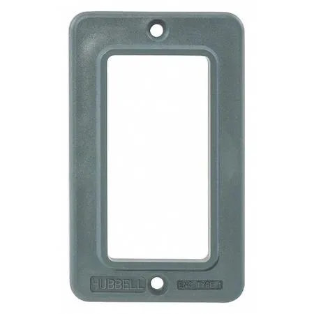 Hubbell Incorporated Hubbell Incorporated HBL3060 Electrical Box Cover, 1 Gang, Gray — product photo