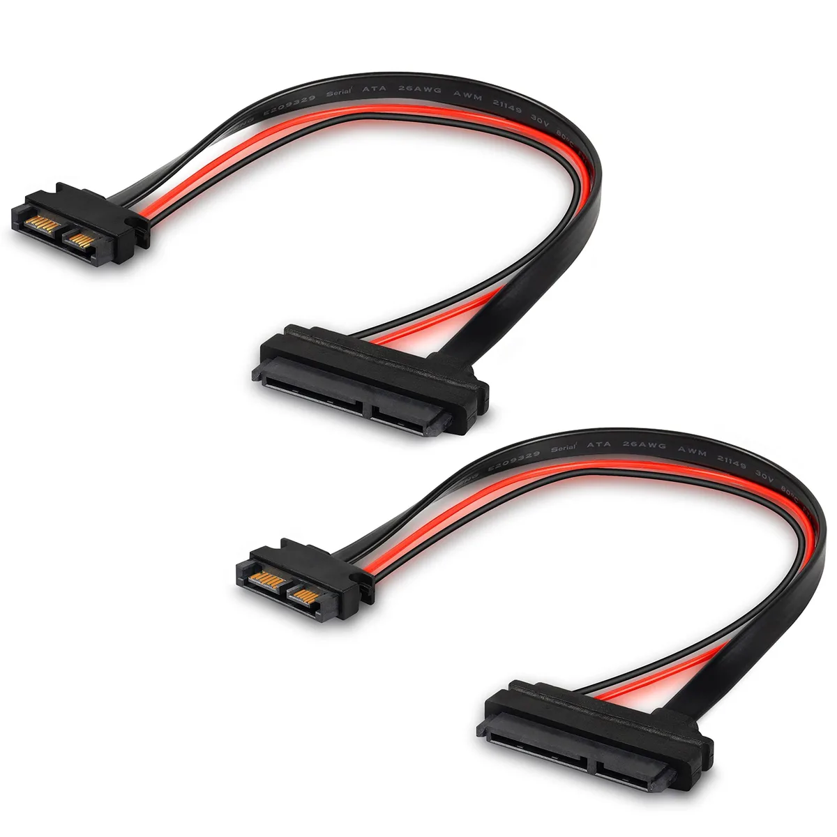BUCIER BUCIER Slimline SATA 13 to 22 Pin Adapter 2PCS 30cm sata cable — product photo