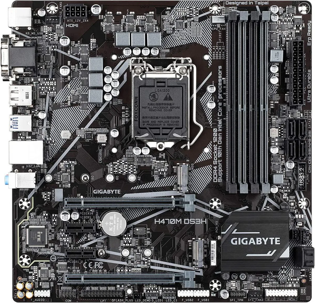 GIGABYTE GIGABYTE H470M DS3H LGA 1200 MicroATX Intel motherboard — product photo