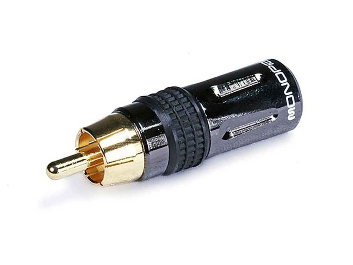 Monoprice Inc. Monoprice Gold Plated RCA Plug Metal Body .5in 1.8in — product photo