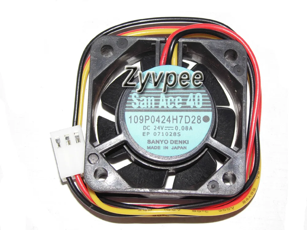 Zyvpee Zyvpee 109P0424H7D28 24V 0.08A 40x15mm 3-pin case fan — product photo