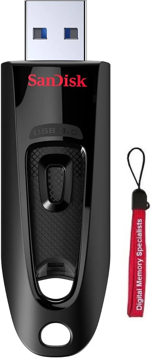 SanDisk SanDisk Ultra 1TB USB 3.2 Gen 1 Type A Black 130MB/s SDCZ48-1T00-U46 with Lanyard — product photo