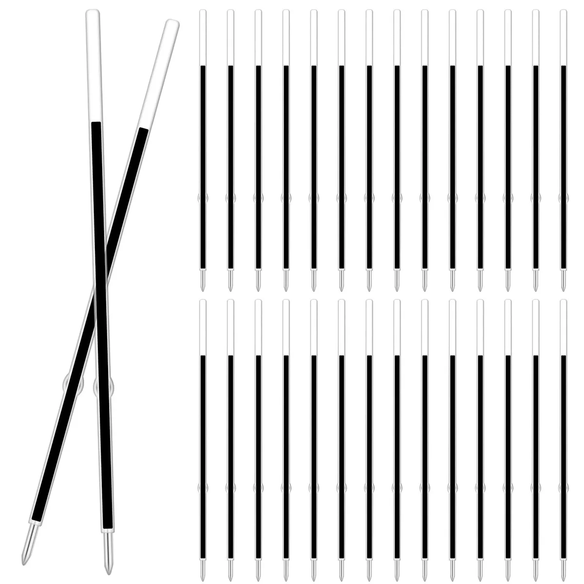  30 Ballpoint Pen Refills 1 mm Medium Tip Black — product photo