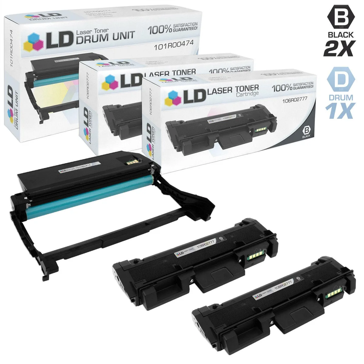 LD Products LD Products Toner &amp; Drum Kit for Xerox 3260/3200 (2 Toners, 1 Drum) — product photo