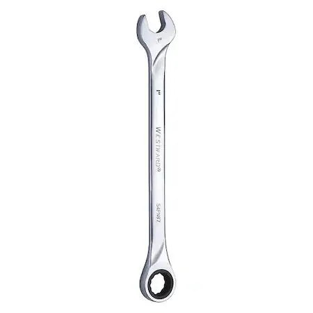 Extra long combination wrench, 1 inch SAE, chrome finish