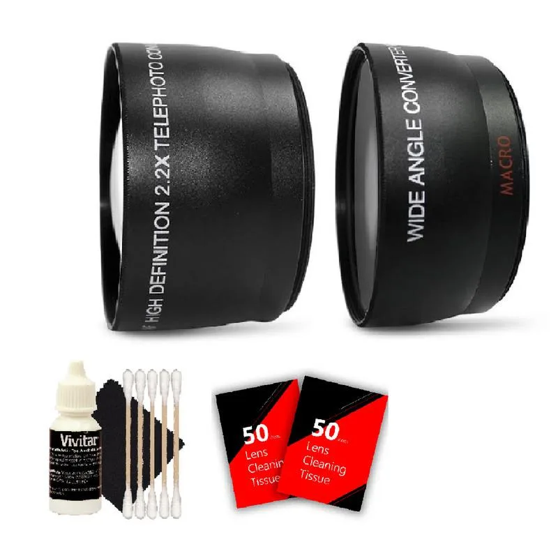 Vivitar Vivitar 52mm Wide Angle Lens Kit for Canon DSLR with 58mm 0.43x and 2.2x Telephoto — product photo