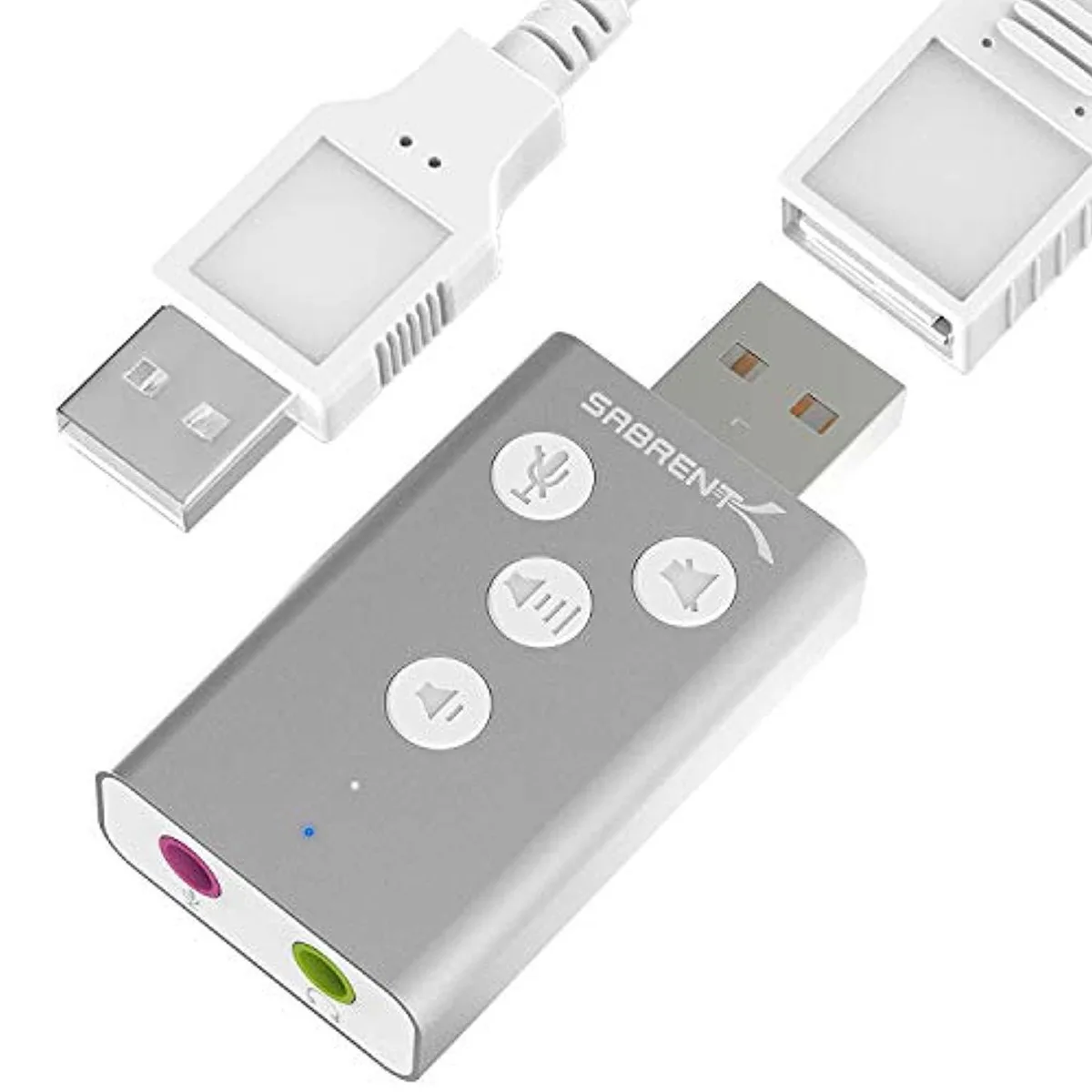 Sabrent Sabrent AU-DDAS USB Audio Adapter Silver — product photo