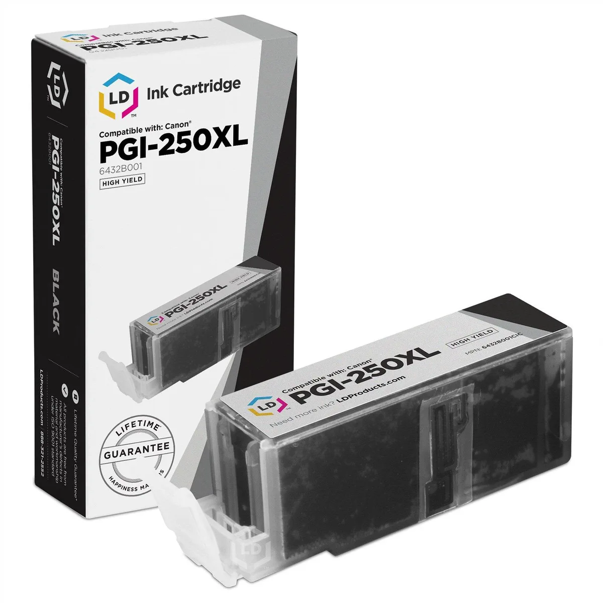 LD Products LD Products PGI-250XL 6432B001 High Yield Pigment Black Ink Cartridge — product photo