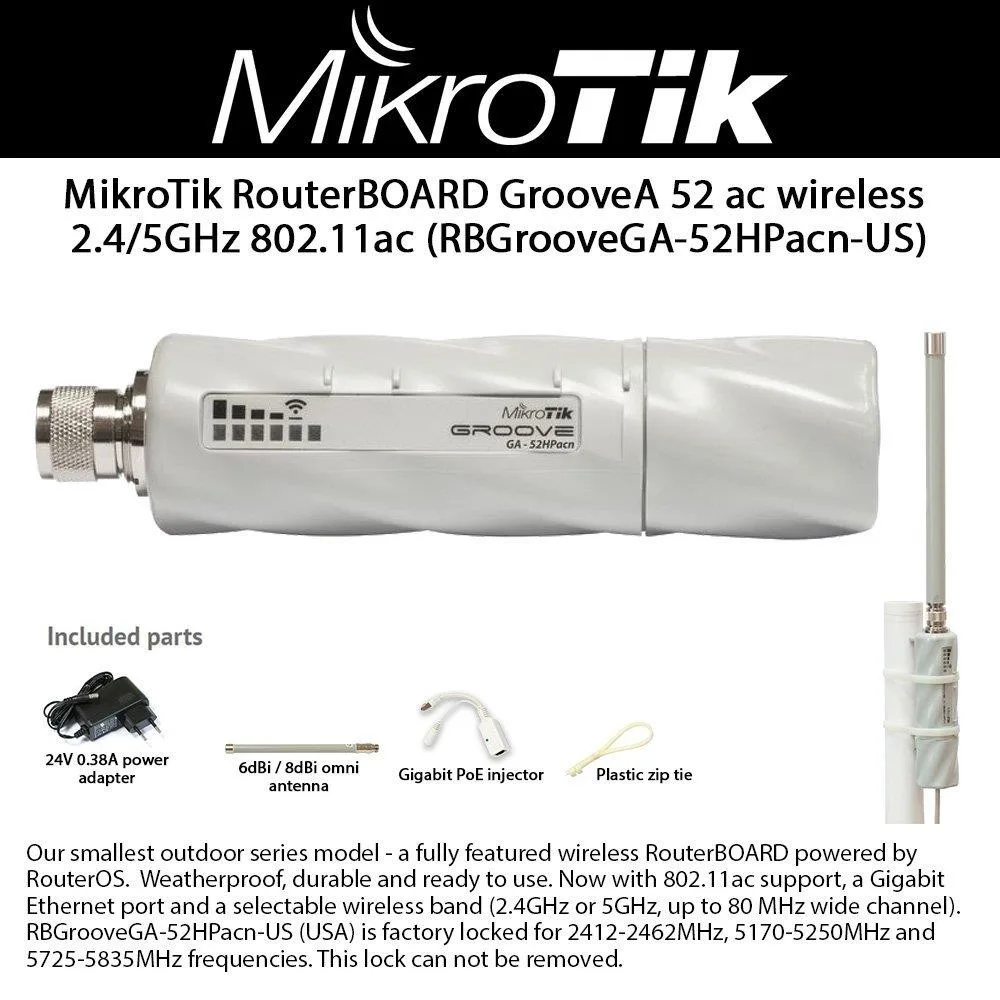 Mikrotik Mikrotik RBGrooveGA-52HPacn-US network antenna — product photo