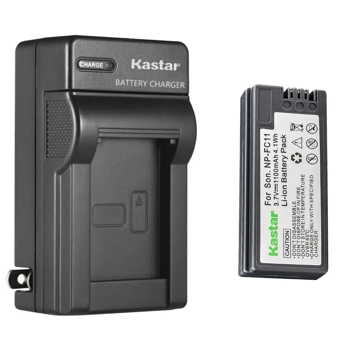 Kastar Kastar NP-FC11 1100 mAh battery + AC charger — product photo