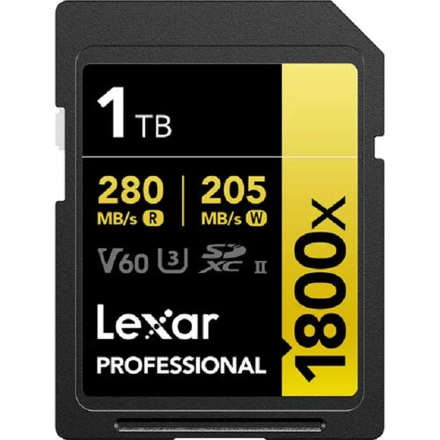 Lexar Lexar Professional 1800x SDXC UHS-II 1TB memory card — product photo
