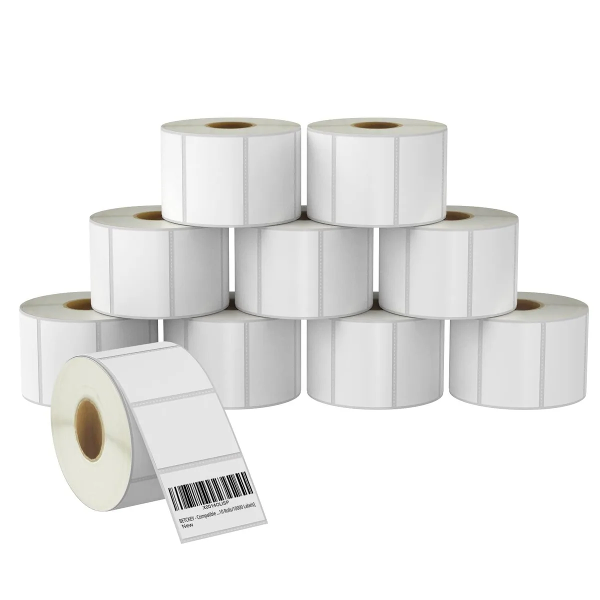  BETCKEY 3" x 2" Thermal Direct Labels 10 Rolls 7500 Labels — product photo