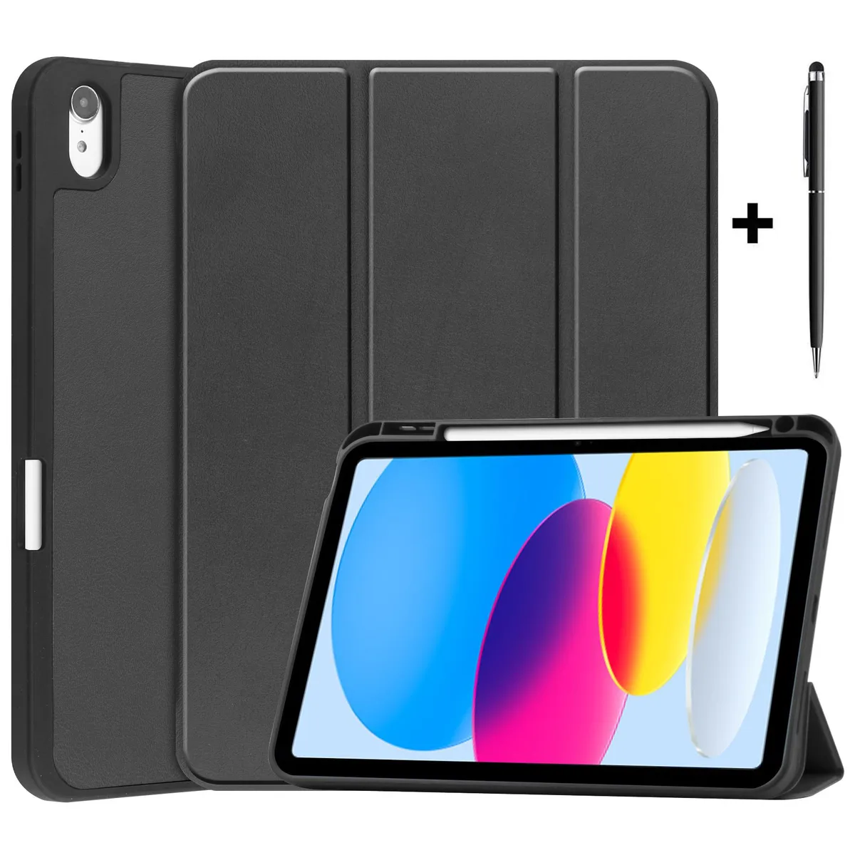 Werleo Werleo Case for iPad 10th Gen 10.9" 2022 Black with Pencil Holder and Stylus — product photo