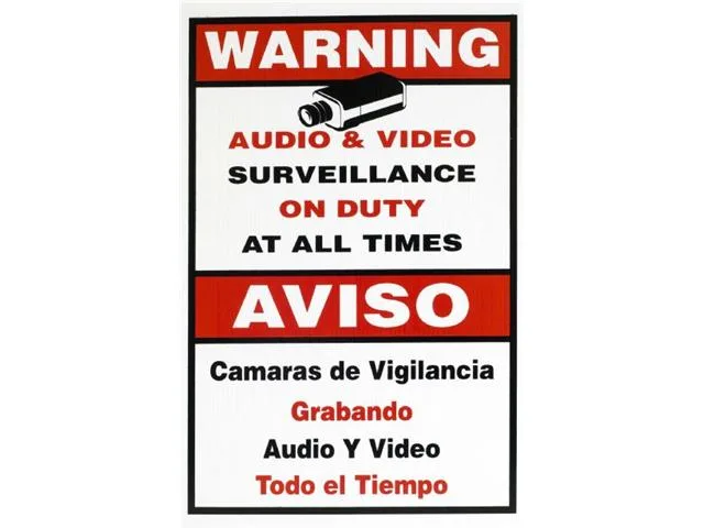 Bluecctv Bluecctv WA-SIGN-S warning sign 11x9 in — product photo