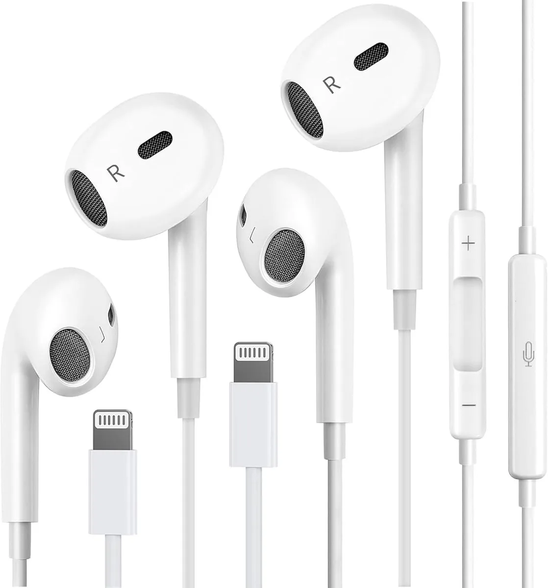 MAONO MAONO Lightning Earbuds with Mic &amp; Volume Control 2 Pack — product photo
