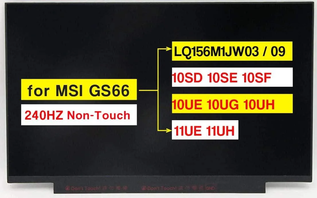 NUOLAISUN NUOLAISUN LQ156M1JW03 LQ156M1JW09 15.6" FHD 240Hz 40-Pin laptop screen — product photo