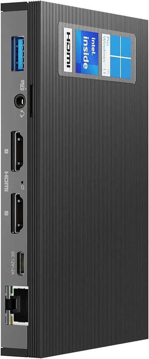 BFKK BFKK Fanless Mini Desktop PC Celeron N4000 4GB 64GB Windows 11 Pro — product photo