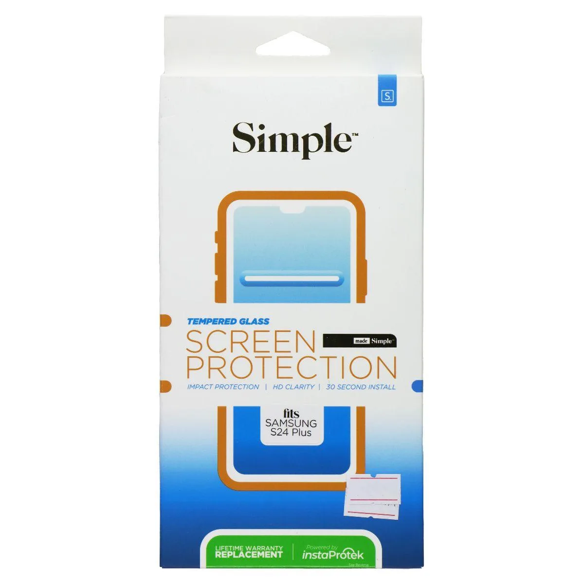 Real Simple Real Simple Tempered Glass Screen Protector for Samsung Galaxy S24 Plus — product photo