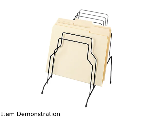 Black wire step file with eight graduated compartments
