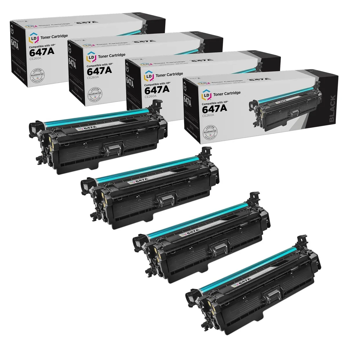LD Products LD Products Remanufactured Toner Cartridge 647A Black 4-Pack — product photo