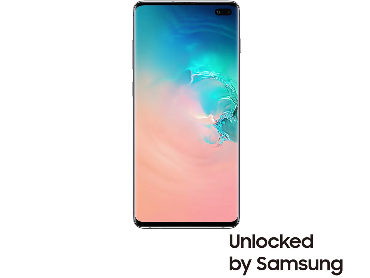 SAMSUNG SAMSUNG Galaxy S10+ SM-G975UZWAXAA 8GB 128GB Prism White cell phones - unlocked — product photo