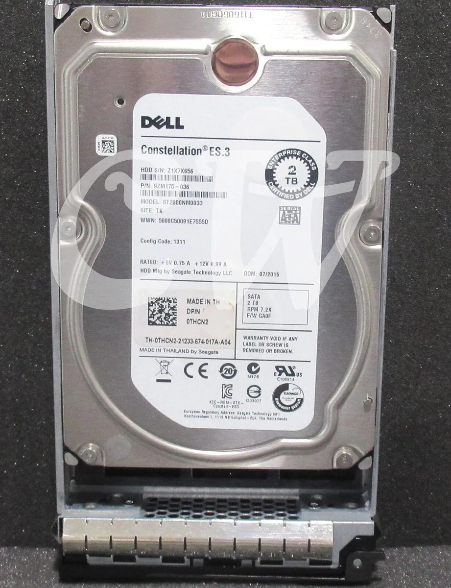 DELL DELL ST2000NM0033 Constellation ES.3 2TB 7200RPM 3.5" SATA internal hard drive — product photo
