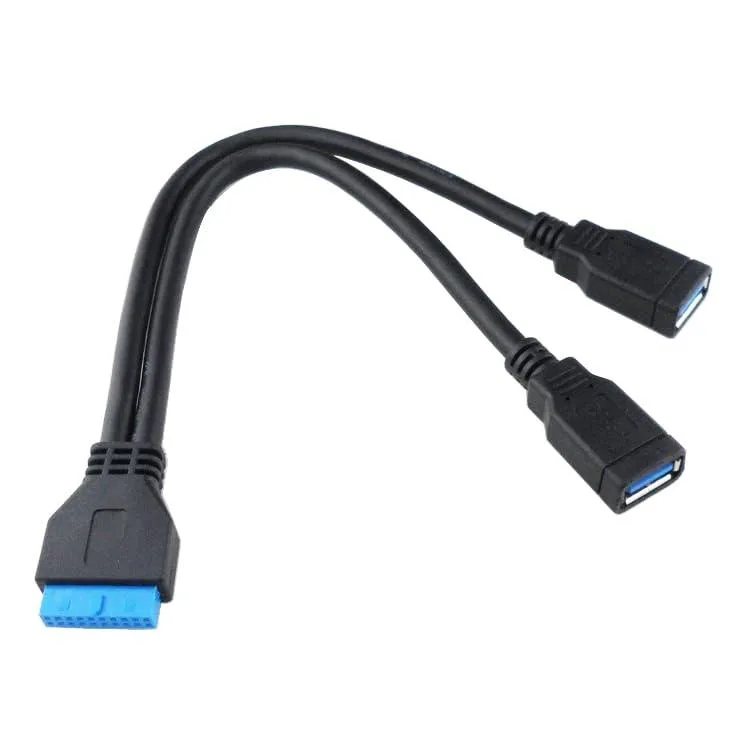 Fervit Fervit USB 3.0 2 Ports Female to Motherboard 20pin Header Cable 20cm — product photo