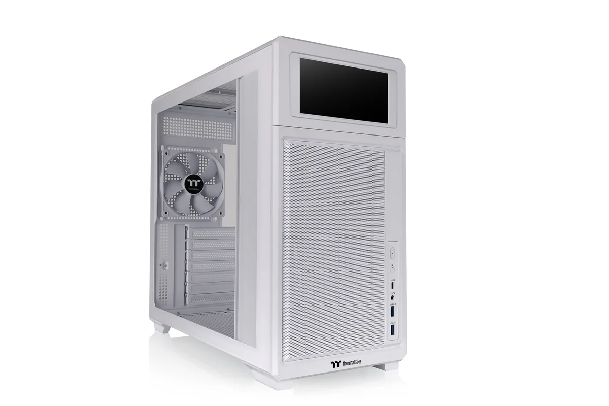 Thermaltake Thermaltake CA-11M-00M6WN-01 TR300 TG 6.0" LCD Mid Tower PC Case Snow — product photo